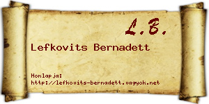 Lefkovits Bernadett névjegykártya