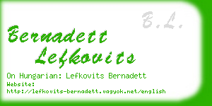 bernadett lefkovits business card